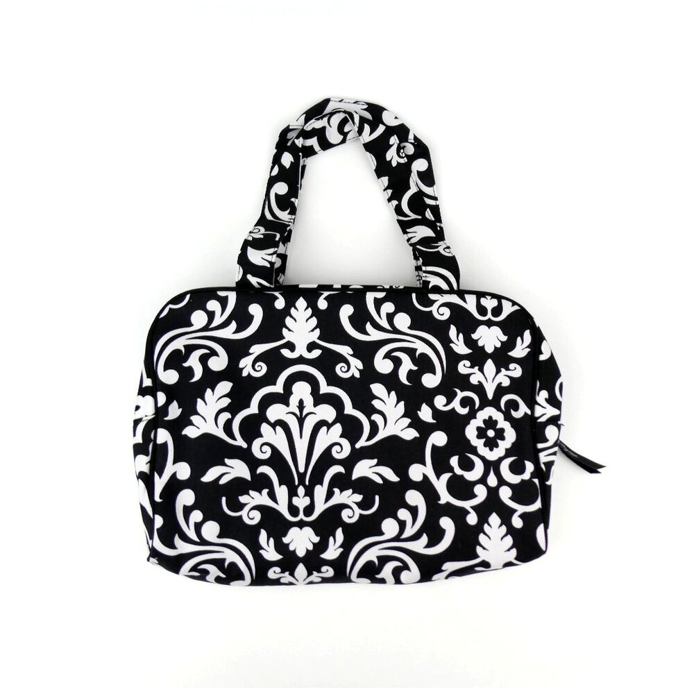 Thirty-One Black Parisian Pop Zip Case NWOT